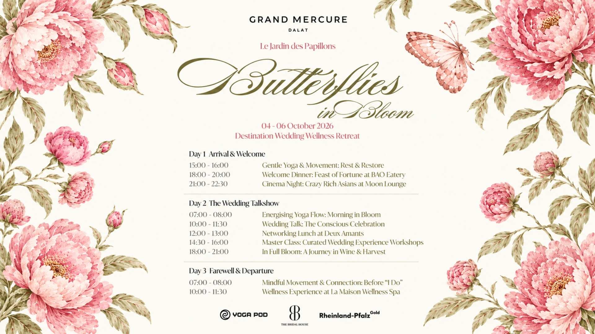 Grand Mercure Dalat에서 열리는 Butterflies in Bloom 일정